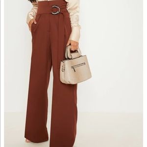 Chocolate Brown wide Leg Trousers